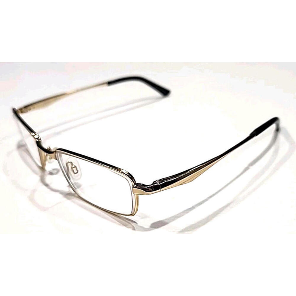 Randolph Muga Gold Metal Rectangle Unisex Eyeglasses Frame 52-19 140 Japan